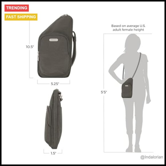 Compact Crossbody Bag Anti-Theft Secure Travel Commuting Lightweight Versatile - Picture 4 of 6